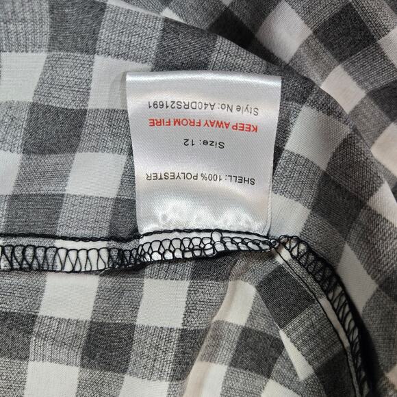 Urban Bliss Wom 8 Short Sleeve Plaid Ruffle Tier Midi Dress Cottagecore Prairie - Picture 10 of 13